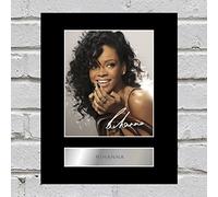 Iconic pics Photo montée et signée numériquement de Rihanna Print 25,4 x 20,3 cm