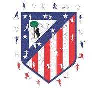 Iconic Puzzles- Atletico Madrid Logo, Puzzle en Bois 100% éco-Durable avec licience Officielle, Cadeau pour Adultes et Enfants Taille M, 270 pièces