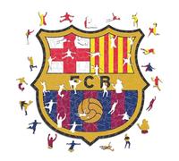 Iconic Puzzles - Barcelona Logo, produit officiel, puzzles en bois pour adultes et enfants, bois 100% durable, taille L, 150 pièces