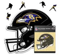 Iconic Puzzles - Casque Baltimore Ravens, Puzzle en Bois sous Licence Officielle NFL, 100% Durable, Cadeau pour Adultes et Enfants, Taille L, 500 pièces
