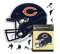 Iconic Puzzles - Casque Chicago Bears, Puzzle en Bois sous Licence Officielle NFL, 100% Durable, Cadeau pour Adultes et Enfants, Taille L, 500 pièces