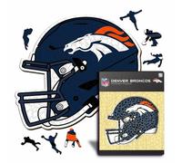 Iconic Puzzles - Casque Denver Broncos, Puzzle en Bois sous Licence Officielle NFL, 100% Durable, Cadeau pour Adultes et Enfants, Taille M, 270 pièces