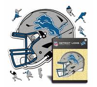 Iconic Puzzles - Casque Detroit Lions, Puzzle en Bois sous Licence Officielle NFL, 100% Durable, Cadeau pour Adultes et Enfants, Taille M, 270 pièces