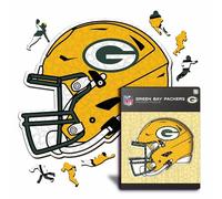 Iconic Puzzles - Casque Green Bay Packers, Puzzle en Bois sous Licence Officielle NFL, 100% Durable, Cadeau pour Adultes et Enfants, Taille M, 270 pièces