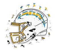Iconic Puzzles - Casque Los Angeles Chargers, Puzzle en Bois sous Licence Officielle NFL, 100% Durable, Cadeau pour Adultes et Enfants, Taille L, 500 pièces