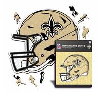 Iconic Puzzles - Casque New Orleans Saints, Puzzle en Bois sous Licence Officielle NFL, 100% Durable, Cadeau pour Adultes et Enfants, Taille M, 270 pièces