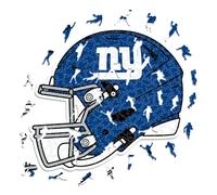 Iconic Puzzles - Casque New York Giants, Puzzle en Bois sous Licence Officielle NFL, 100% Durable, Cadeau pour Adultes et Enfants, Taille M, 270 pièces