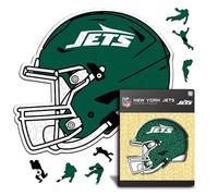 Iconic Puzzles - Casque New York Jets, Puzzle en Bois sous Licence Officielle NFL, 100% Durable, Cadeau pour Adultes et Enfants, Taille L, 500 pièces