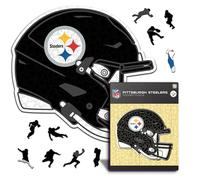 Iconic Puzzles - Casque Pittsburgh Steelers, Puzzle en Bois sous Licence Officielle NFL, 100% Durable, Cadeau pour Adultes et Enfants, Taille S, 150 pièces