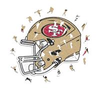 Iconic Puzzles - Casque San Francisco 49ers, Puzzle en Bois sous Licence Officielle NFL, 100% Durable, Cadeau pour Adultes et Enfants, Taille L, 500 pièces