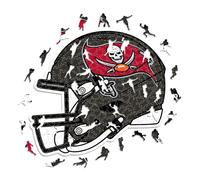 Iconic Puzzles - Casque Tampa Bay Buccaneers, Puzzle en Bois sous Licence Officielle NFL, 100% Durable, Cadeau pour Adultes et Enfants, Taille M, 270 pièces