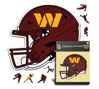 Iconic Puzzles - Casque Washington Commanders, Puzzle en Bois sous Licence Officielle NFL, 100% Durable, Cadeau pour Adultes et Enfants, Taille M, 270 pièces