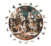 Iconic Puzzles - Chatons ludiques, Animaux fantastiques, Puzzle en Bois 100% Durable, Cadeaux pour Enfants et Adultes, Taille L, 600 pièces