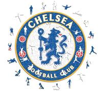 Iconic Puzzles - Chelsea, Logo, Puzzle en Bois sous Licence Officielle, 100% Durable, Cadeau pour Adultes et Enfants, Taille L, 500 pièces