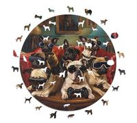 Iconic Puzzles - Chiens de Joueur, Animaux fantastiques, Puzzle en Bois 100% Durable, Cadeaux pour Enfants et Adultes, Taille M, 350 pièces