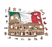 Iconic Puzzles, Colosseo, Monuments emblématiques, Puzzle en Bois 100% éco-Durable, Cadeau pour Adultes et Enfants, Taille L, 270 pièces