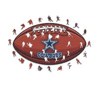 Iconic Puzzles - Dallas Cowboys, Logo, Puzzle en Bois sous Licence Officielle NFL, 100% Durable, Cadeau pour Adultes et Enfants, Taille L, 500 pièces