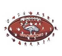Iconic Puzzles - Denver Broncos, Logo, Puzzle en Bois sous Licence Officielle NFL, 100% Durable, Cadeau pour Adultes et Enfants, Taille M, 270 pièces