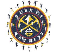 Iconic Puzzles - Denver Nuggets, Logo, Puzzle en Bois sous Licence Officielle NBA, 100% Durable, Taille M, 270 pièces