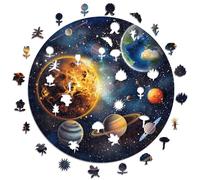 Iconic Puzzles - Harmonie Solaire, Fantasy, Puzzle en Bois 100% Durable, Cadeaux pour Enfants et Adultes, Taille S, 200 pièces