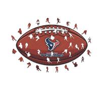 Iconic Puzzles - Houston Texans, Logo, Puzzle en Bois sous Licence Officielle NFL, 100% Durable, Cadeau pour Adultes et Enfants, Taille L, 500 pièces