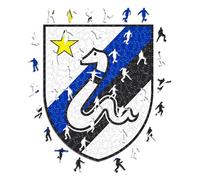 Iconic Puzzles - Inter Retro Logo, Puzzle en Bois sous Licence Officielle, 100% Durable, Cadeau pour Adultes et Enfants, Taille M, 270 pièces