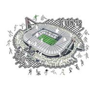 Iconic Puzzles - Juventus Allianz Stadium, Puzzle en Bois sous Licence Officielle, 100% Durable, Cadeau pour Adultes et Enfants, Taille S, 150 pièces