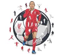 Iconic Puzzles - Liverpool, Virgil Van Dijk, Puzzle en Bois sous Licence Officielle, 100% Durable, Cadeau pour Adultes et Enfants, Taille M, 270 pièces
