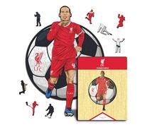 Iconic Puzzles - Liverpool, Virgil Van Dijk, Puzzle en Bois sous Licence Officielle, 100% Durable, Cadeau pour Adultes et Enfants, Taille L, 500 pièces