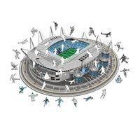Iconic Puzzles - Manchester City Etihad Stadium, Puzzle en Bois sous Licence Officielle, 100% Durable, Cadeau pour Adultes et Enfants, Taille M, 270 pièces