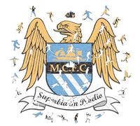 Iconic Puzzles, Manchester City Retro Logo, Puzzle en Bois 100% éco-Durable avec licience Officielle, Taille S, 150 pièces