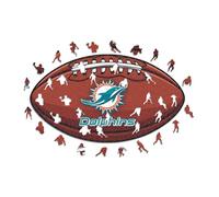 Iconic Puzzles - Miami Dolphins, Logo, Puzzle en Bois sous Licence Officielle NFL, 100% Durable, Cadeau pour Adultes et Enfants, Taille S, 150 pièces