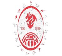Iconic Puzzles, Milan Retro Logo, Produit Officiel, Puzzle en Bois pour Adultes et Enfants, Bois 100% Durable, Taille S 150 pièces