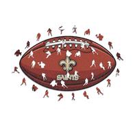 Iconic Puzzles - New Orleans Saints, Logo, Puzzle en Bois sous Licence Officielle NFL, 100% Durable, Cadeau pour Adultes et Enfants, Taille S, 150 pièces