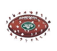 Iconic Puzzles - New York Jets, Logo, Puzzle en Bois sous Licence Officielle NFL, 100% Durable, Cadeau pour Adultes et Enfants, Taille L, 500 pièces