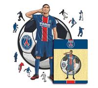 Iconic Puzzles - PSG, Achraf Hakimi, Puzzle en Bois sous Licence Officielle, 100% Durable, Cadeau pour Adultes et Enfants, Taille L, 500 pièces