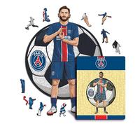 Iconic Puzzles - PSG, Khvicha Kvaratskhelia, Puzzle en Bois sous Licence Officielle, 100% Durable, Cadeau pour Adultes et Enfants, Taille M, 270 pièces