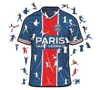 Iconic Puzzles, Maillot PSG, Puzzle en bois 100% éco-durable avec licience officielle, taille L, 500 pièces