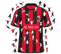 Iconic Puzzles, Puzzle Milan Jersey, 100% éco-Durable en Bois avec Licence Officielle, Taille S, 150 pièces
