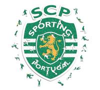 Iconic Puzzles - Sporting CP, Logo, Puzzle en Bois sous Licence Officielle, 100% Durable, Cadeau pour Adultes et Enfants, Taille S, 150 pièces