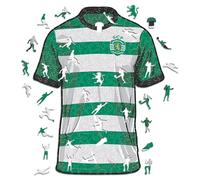 Iconic Puzzles - Sporting CP Maillot, Puzzle en Bois sous Licence Officielle, 100% Durable, Cadeau pour Adultes et Enfants, Taille M, 270 pièces