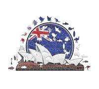Iconic Puzzles, Sydney Opera House, Monuments emblématiques, Puzzle en Bois 100% éco-Durable, Cadeau pour Adultes et Enfants, Taille L, 270 pièces