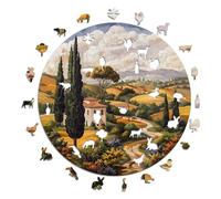 Iconic Puzzles - Toscane, Italie, Puzzle en Bois 100% Durable, Cadeaux pour Enfants et Adultes, Taille L, 600 pièces