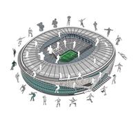 Iconic Puzzles, Tottenham Hotspur FC Stadium, Puzzle en Bois 100% éco-Durable avec Licence Officielle, Taille S, 150 pièces