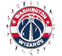 Iconic Puzzles - Washington Wizards, Logo, Puzzle en Bois sous Licence Officielle NBA, 100% Durable, Taille S, 150 pièces