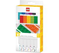Iconic Stationery: Set Of 10 Markers - Creative Quick Dry Gel Pens With Lego Plates - Set Of 10 Colours, Fine Point 0.7 - Desktop Writing Instrument