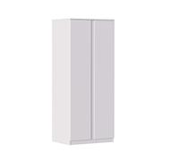 Iconico Home MIK Modern, Armoire à 2 Portes avec poignée intégrée, penderie, Chambre à Coucher, Salon, 80 x 55,5 x 190,5 cm, Blanc