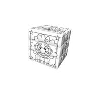 Iconicube Color Me - Cube 3x3 à Colorier avec Marqueurs Inclus - Collection Puzzle Créatif Connecté QR Code - 57mm - Circus