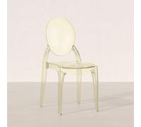 Iconik Interior Ghost Style Chaise de Salle à Manger Transparente - Style Victoria Ambre