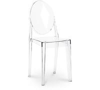 Iconik Interior Ghost Style Chaise de Salle à Manger - Victoria Queen Transparent